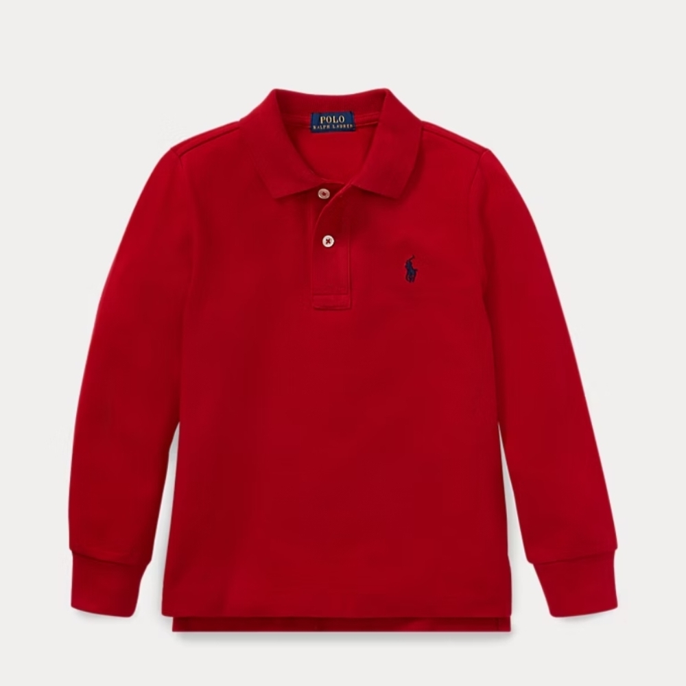 Polo Ralph Lauren Long Sleeve Polo Shirt Boys 7 Youth Kids Preppy Casual Holiday
